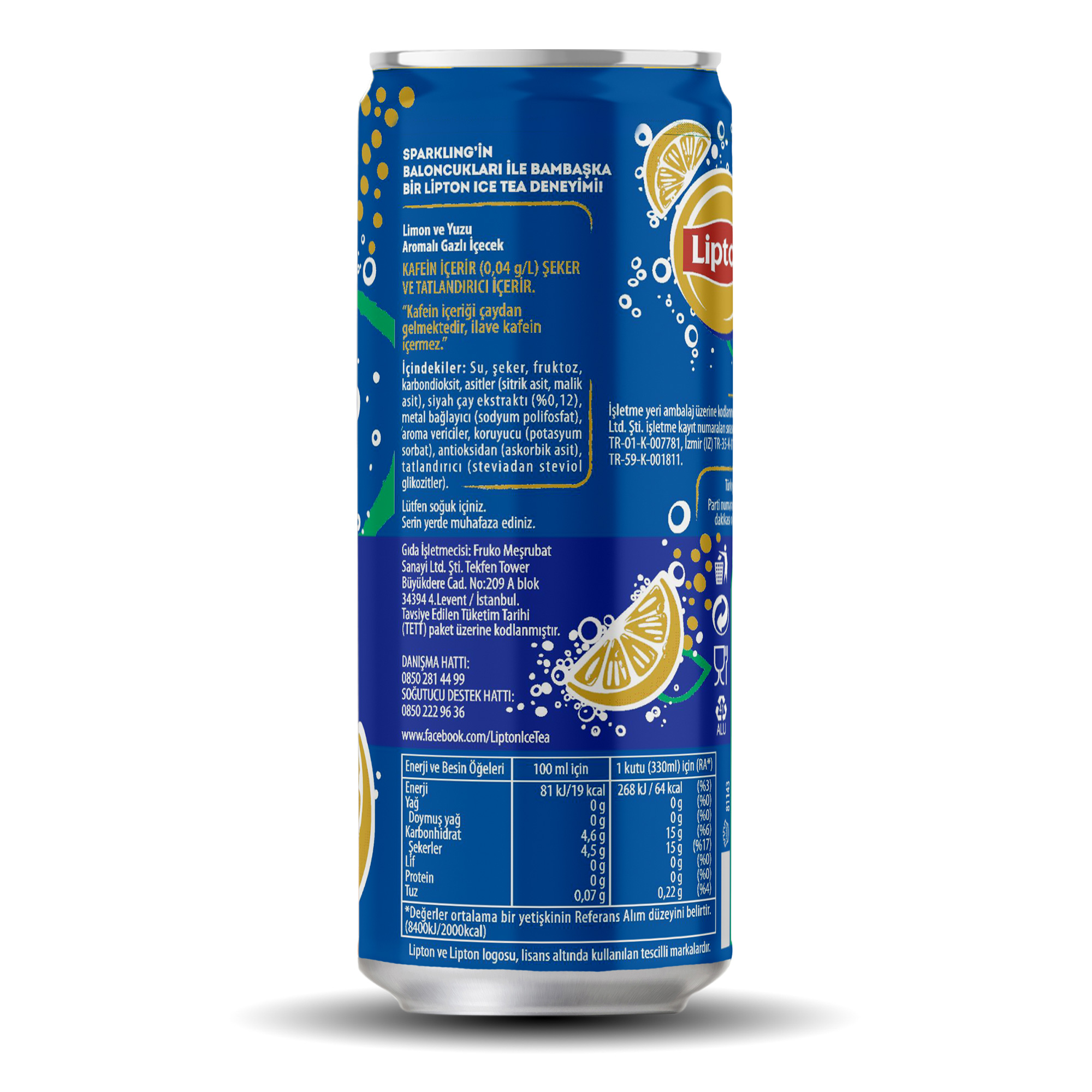 Lipton Ice Tea Sparkling Limon Yuzu Kutu