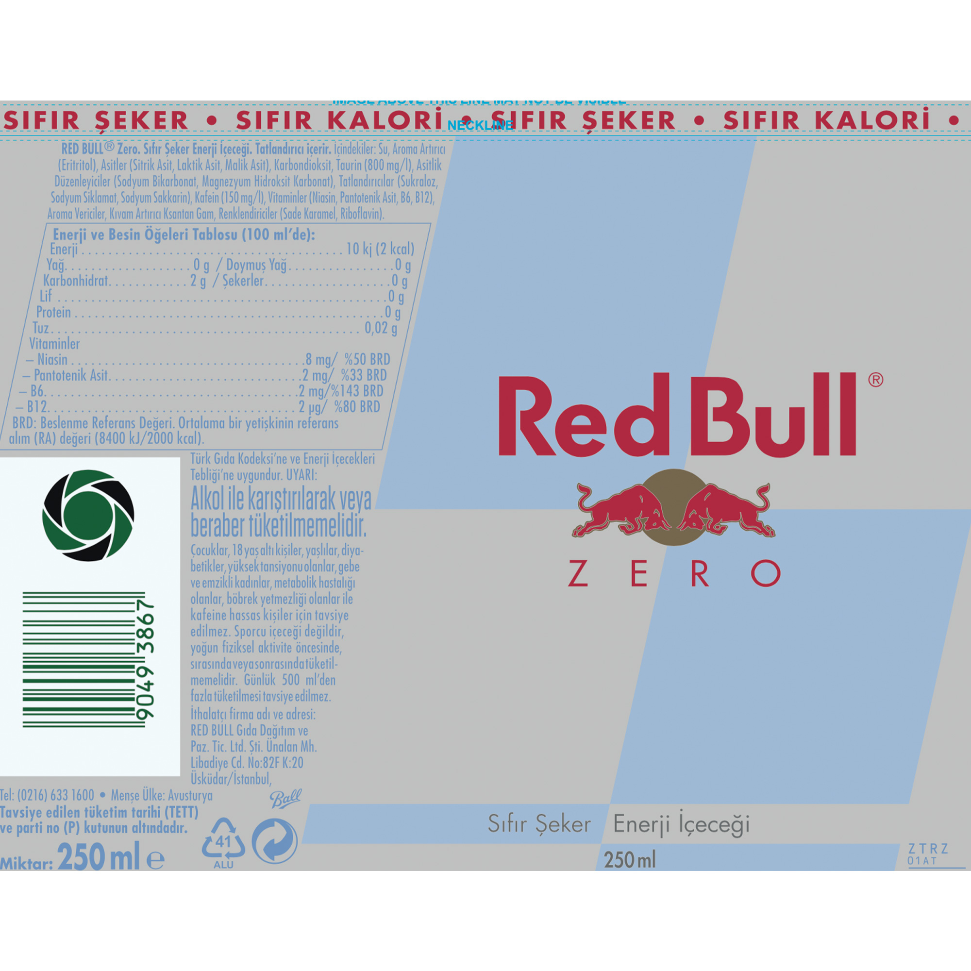 Red Bull Zero Sıfır Şeker